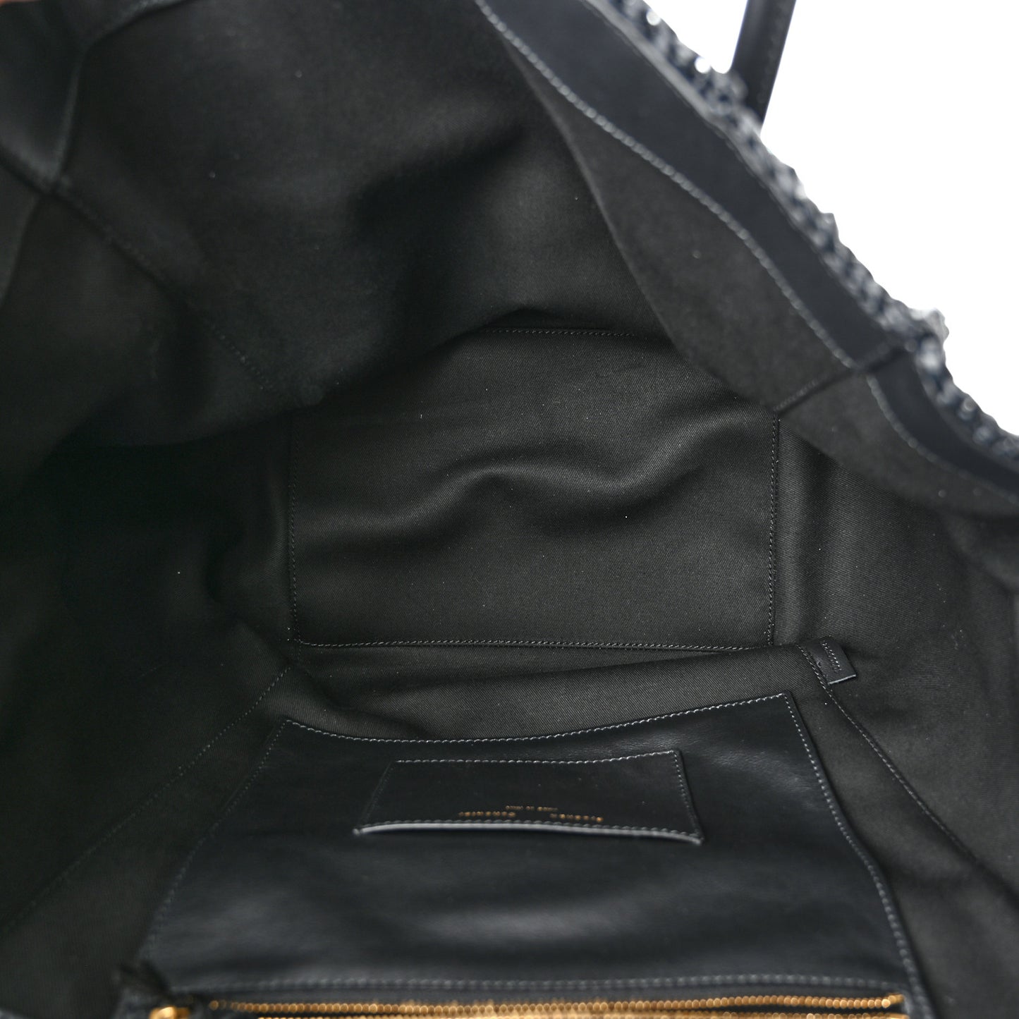 Raffia Calfskin Pipe Bag Black