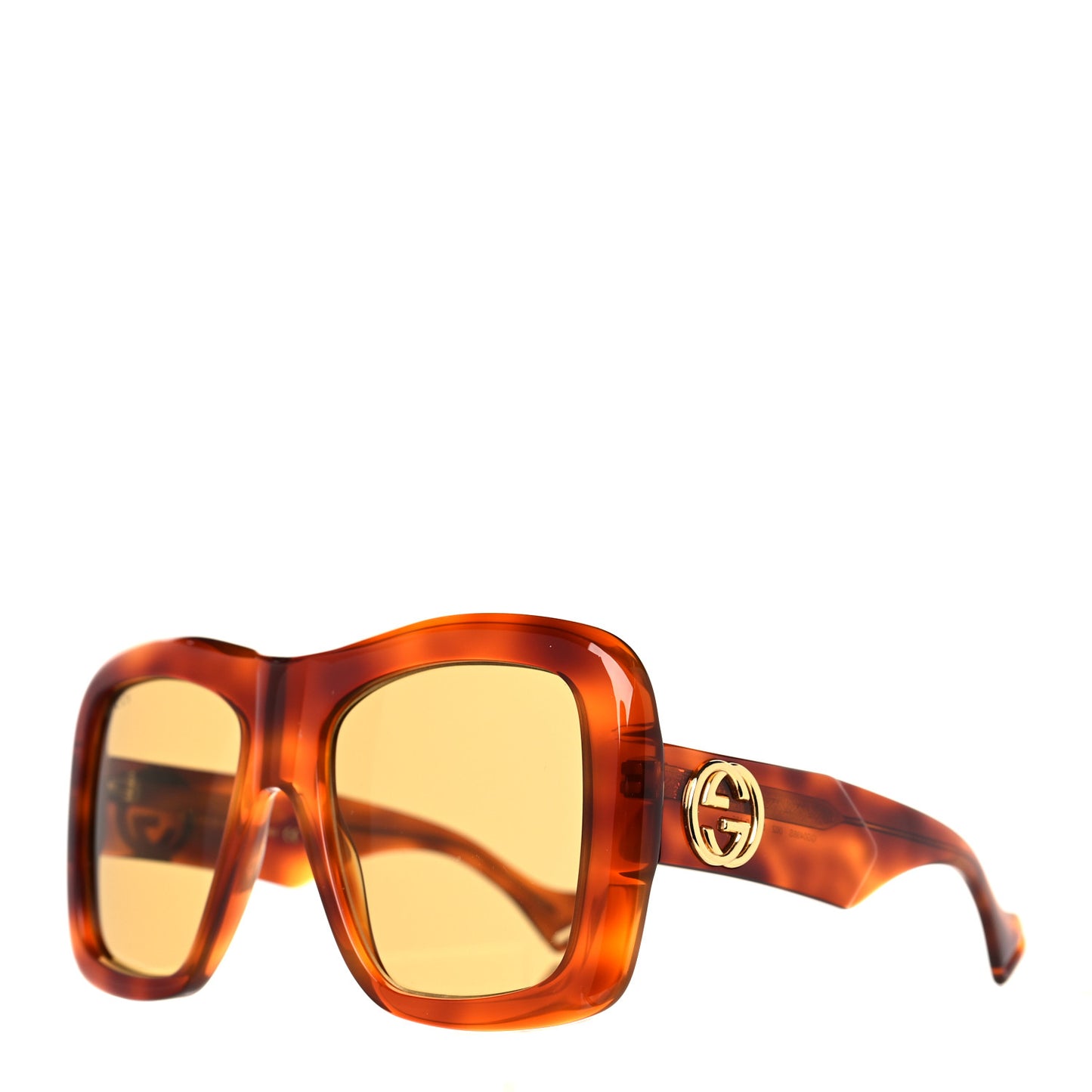 Acetate Square Frame Sunglasses GG0498S Brown