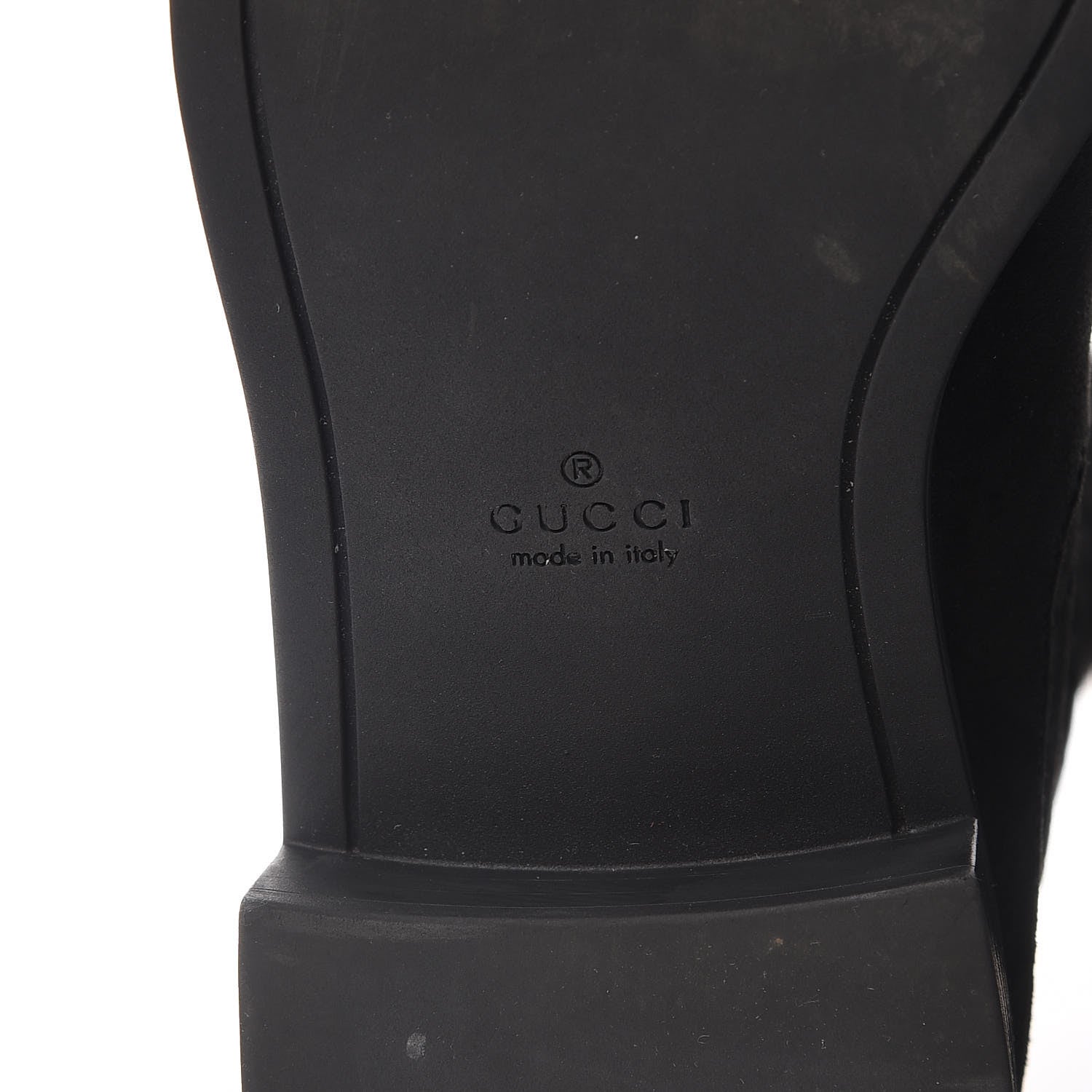 Gucci Suede Softy GG Knee High Riding Boots 37 Black 8 of 11