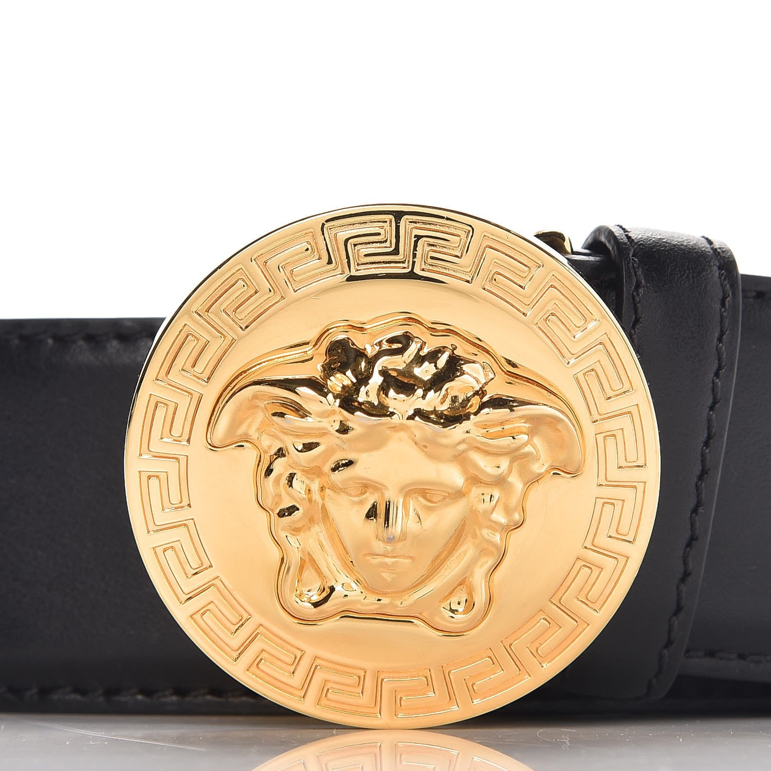 Versace Calfskin Palazzo Medusa Belt 100 40 Black 3 of 8