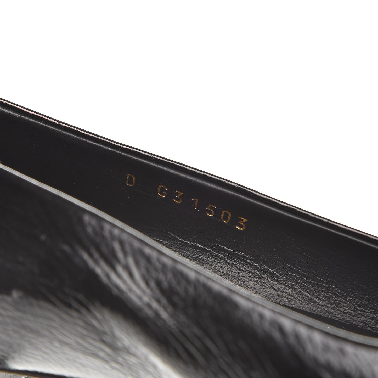 Glazed Calfskin Patent CC Cap Toe Ballerina Flats 40.5 Black