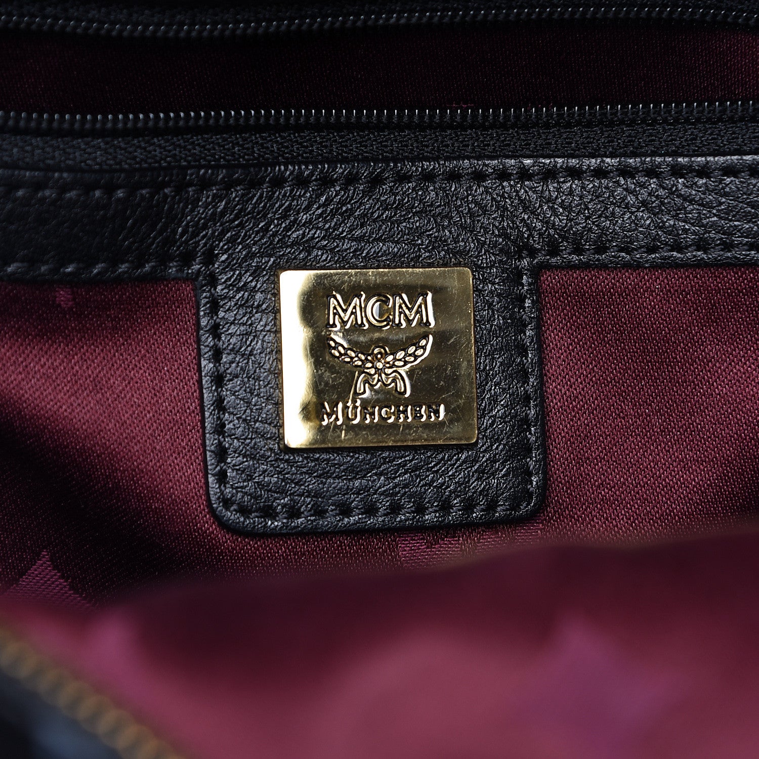 MCM Visetos Bi-Color Studded Mini Stark Backpack Black Scooter Red 6 of 10