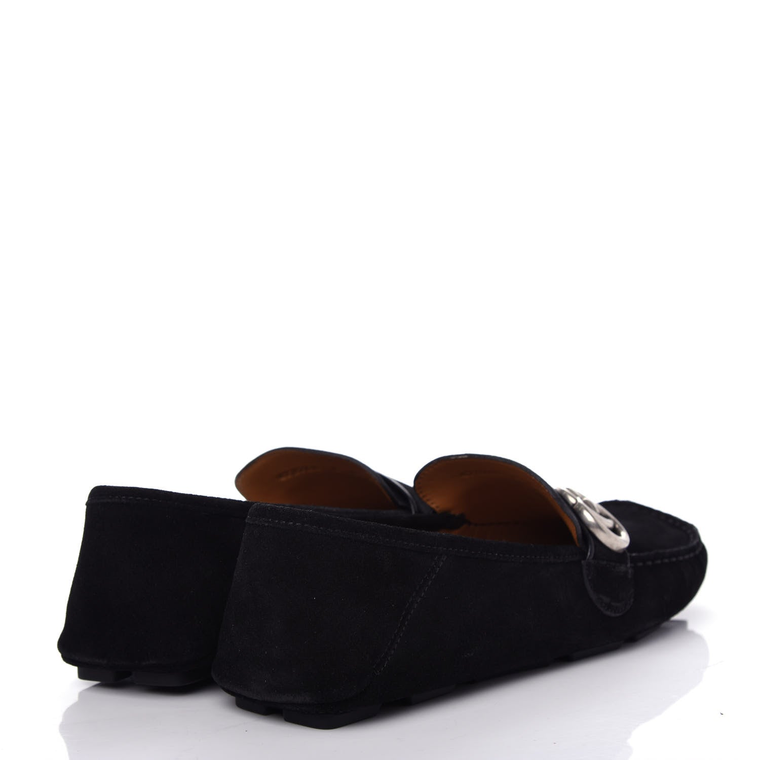 Gucci Suede Mens Driver Queen Loafers 8 Black 4 of 12