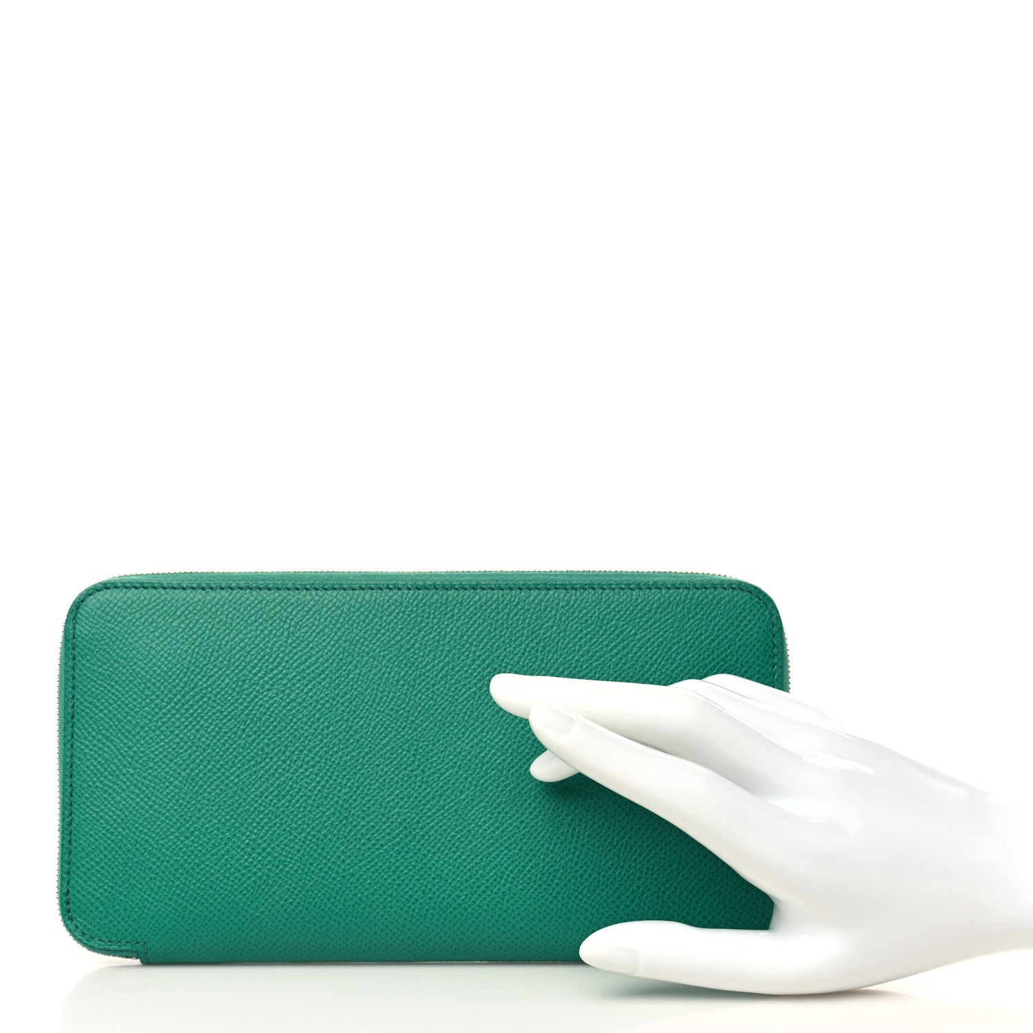 Hermes Epsom Silk'In Wallet Vert Jade 2 of 7