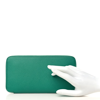 Hermes Epsom Silk'In Wallet Vert Jade 2 of 7