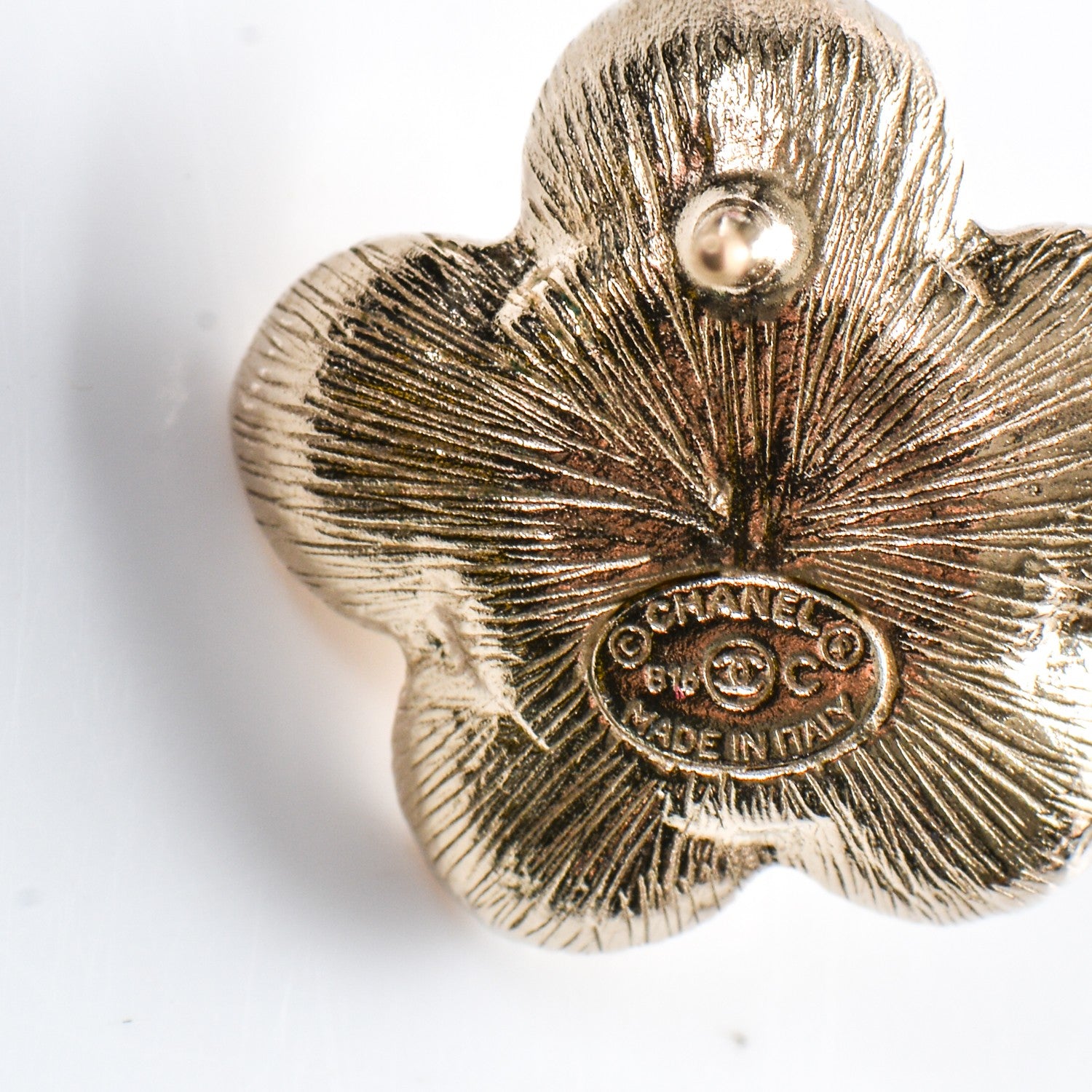 Chanel Pearl CC Flower Earrings Gold 4 of 4