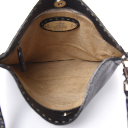 Fendi Calfskin Romano Selleria Crossbody Bag Black 5 of 15