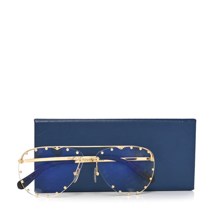 Louis Vuitton Metal The Party Aviator Anti Blue Light Sunglasses Z0997W Gold 9 of 9