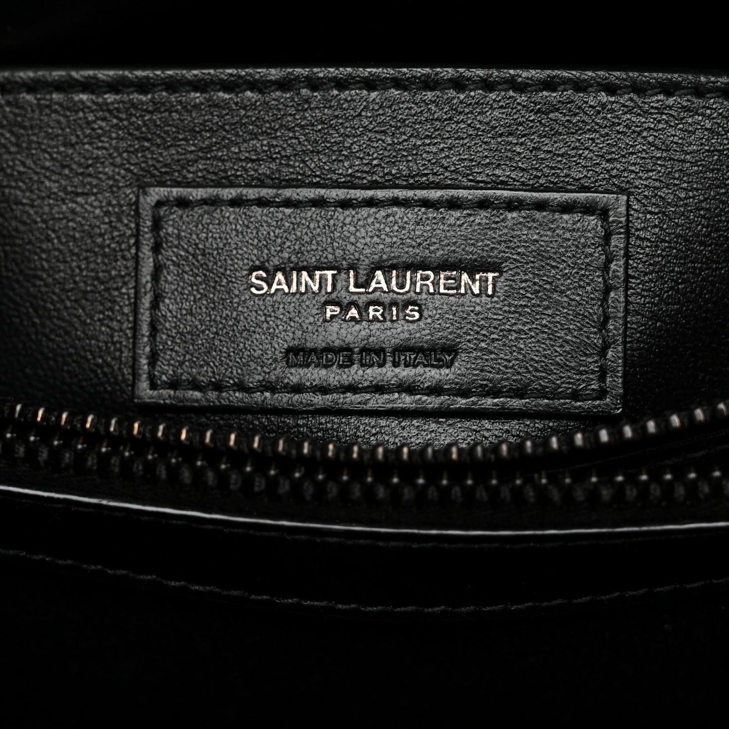 Calfskin Y Quilted Monogram Monochrome Small Loulou Chain Satchel Black