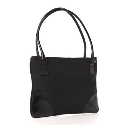 Prada Tessuto Nylon Soft Calf Shoulder Bag Black 3 of 12