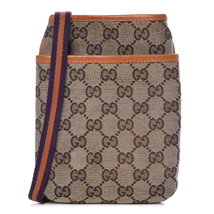 Gucci Monogram Web Mini Messenger Bag Brown 1 of 9