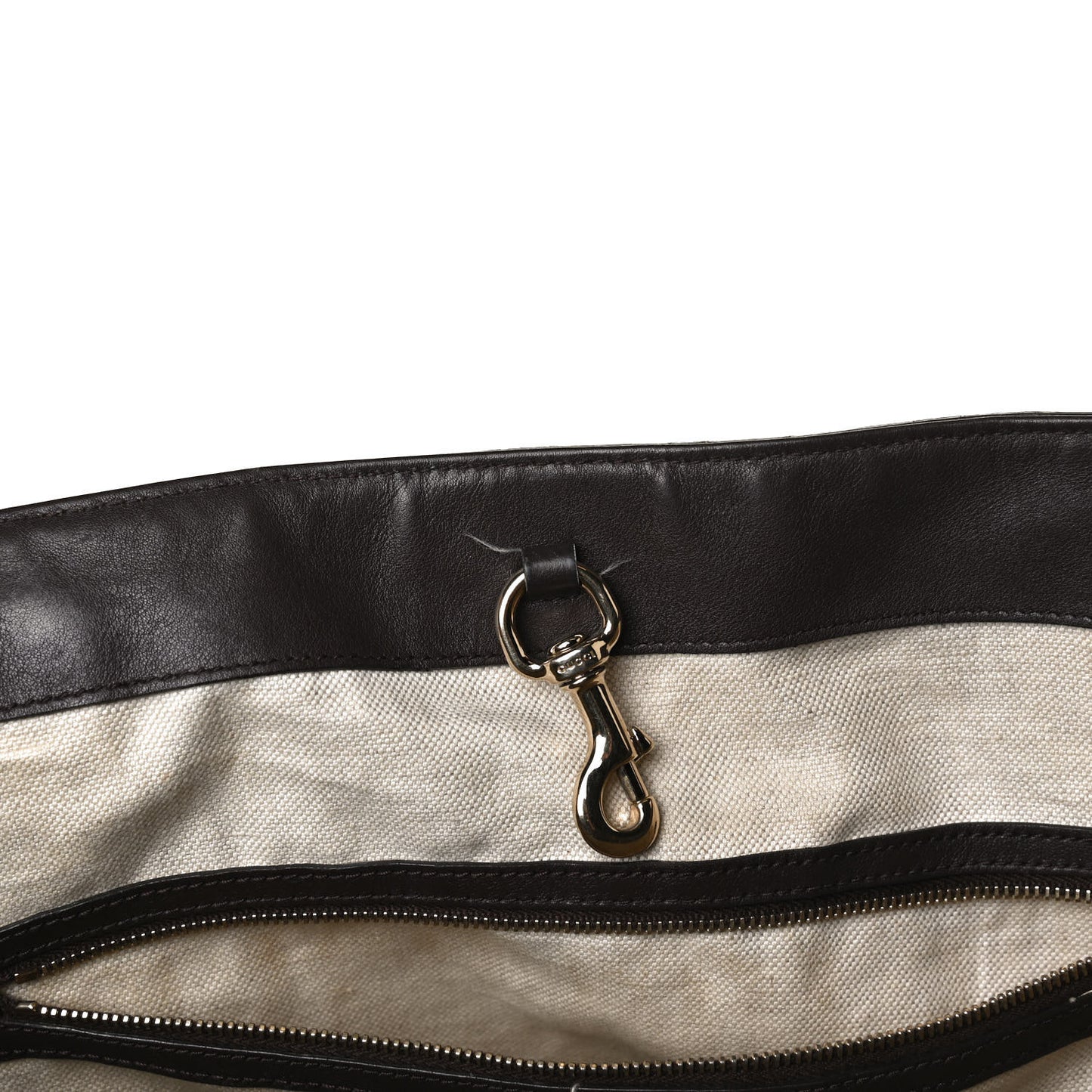 GG Supreme Monogram Medium Nice Tote Dark Brown