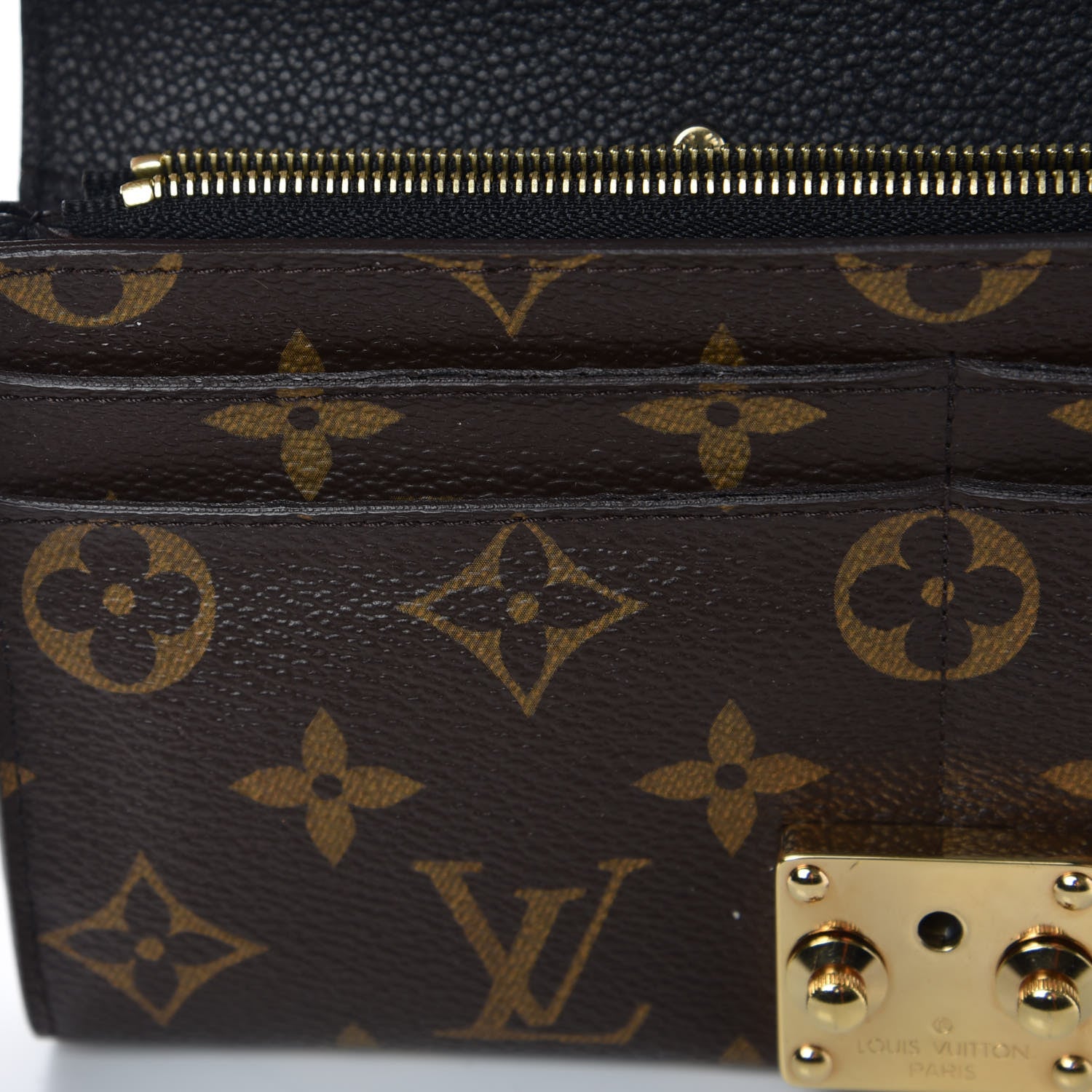 Louis Vuitton Monogram Pallas Wallet Black 8 of 9