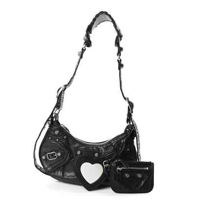 Balenciaga Agneau Arena Le Cagole Shoulder Bag XS Black 3 of 12
