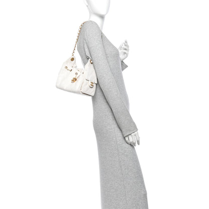 Chanel Caviar Quilted Mini Chanel 25 Handbag White 2 of 11