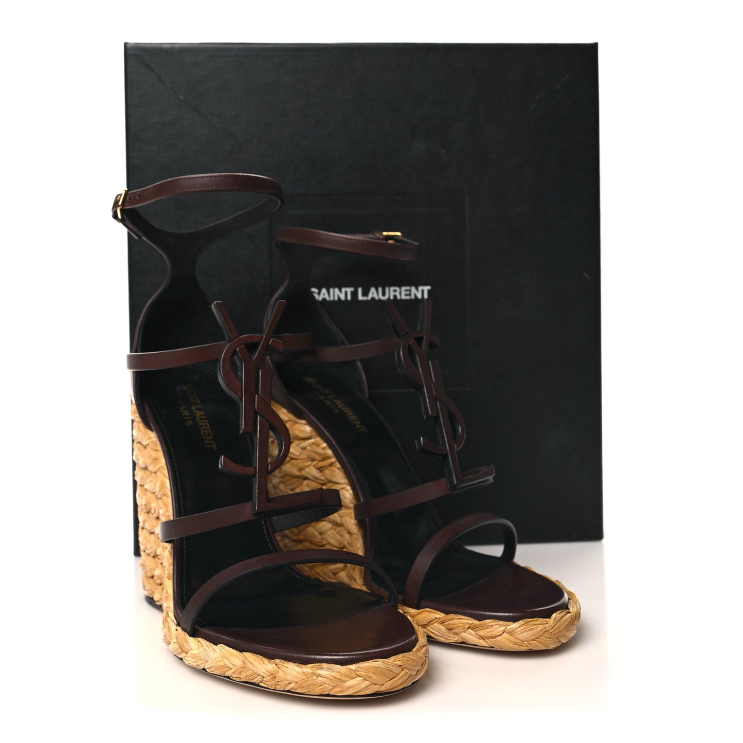 Calfskin Cassandra Espadrille 105 Wedges 39.5 Chocolate