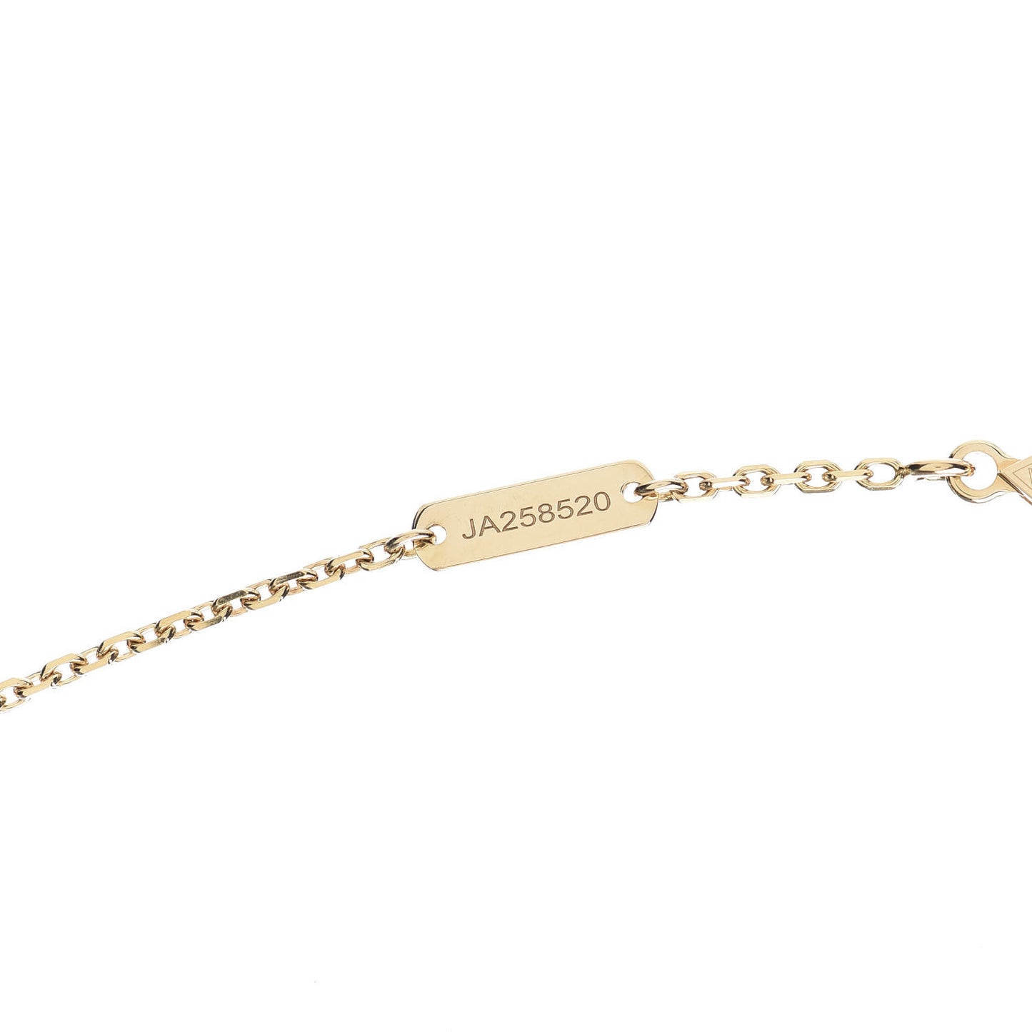 18K Yellow Gold Black Onyx Vintage Alhambra Pendant Necklace