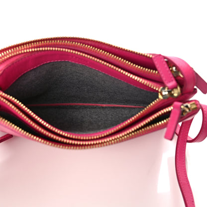 Celine Lambskin Small Trio Crossbody Bag Fuchsia 6 of 9