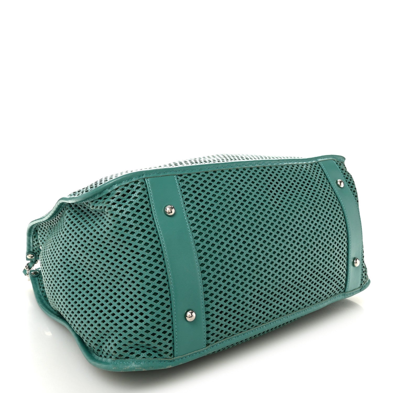 Chanel Calfskin Perforated Up In The Air Tote Green 4 of 10