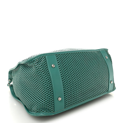 Chanel Calfskin Perforated Up In The Air Tote Green 4 of 10