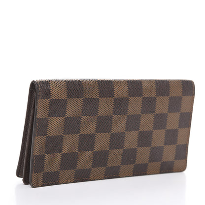 Louis Vuitton Damier Ebene Porte-Cartes Credit Yen Checkbook Wallet 2 of 7