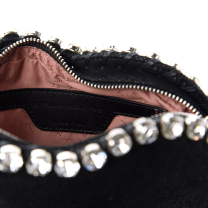 Stella McCartney Shaggy Deer Crystal Falabella Heart Crossbody Bag Black 8 of 9