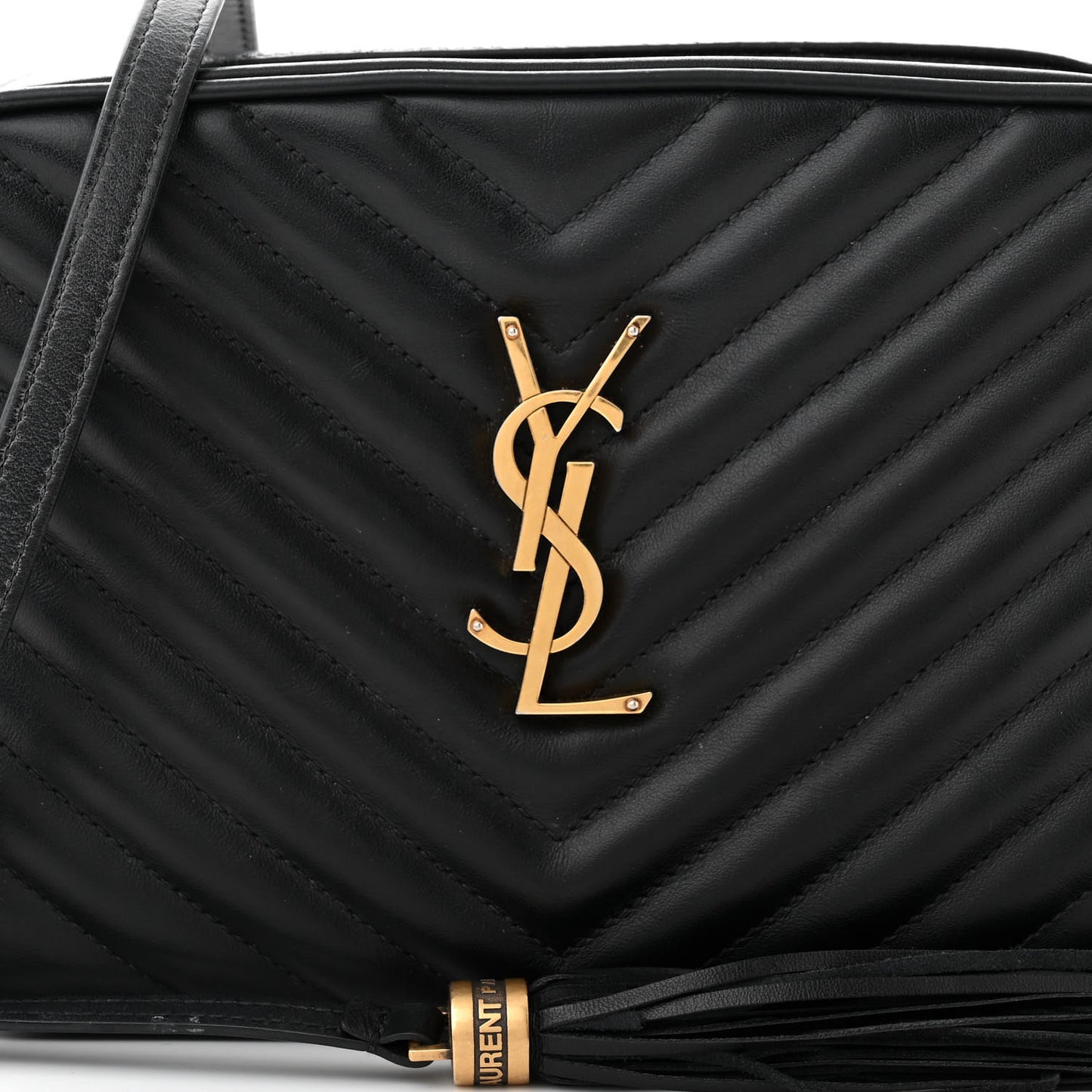 Calfskin Matelasse Monogram Lou Camera Bag Black