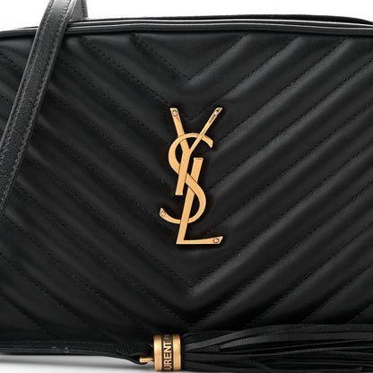 Saint Laurent Calfskin Matelasse Monogram Lou Camera Bag Black 8 of 12