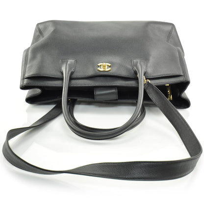 Chanel Caviar Cerf Executive Shopper Tote Black GHW 6 of 12
