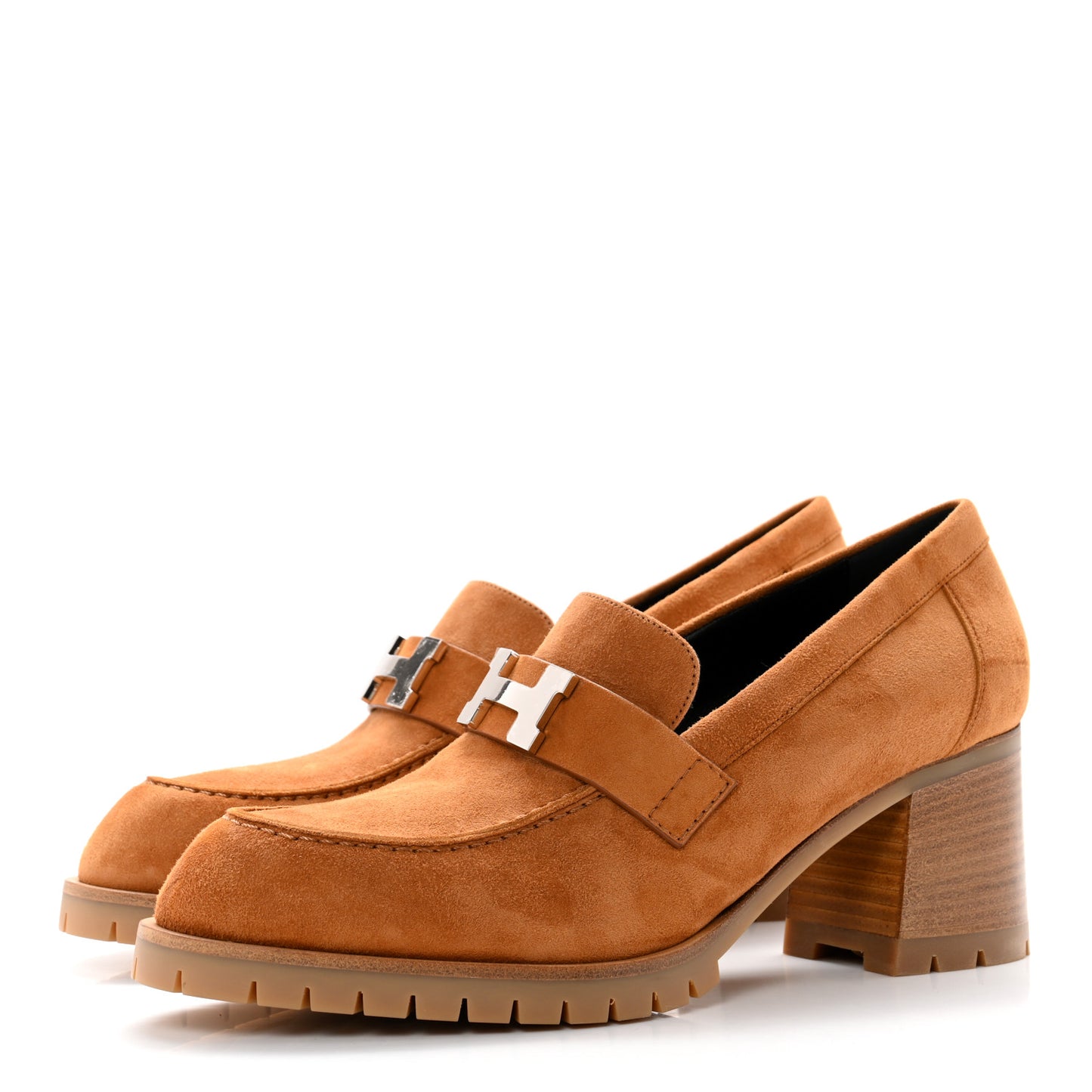 Suede Goatskin Womens Foch 60 Pumps 39.5 Naturel