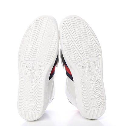 Gucci Calfskin Web Wolf Removable Patches Mens Ace High Top Sneakers 8.5 White 5 of 7