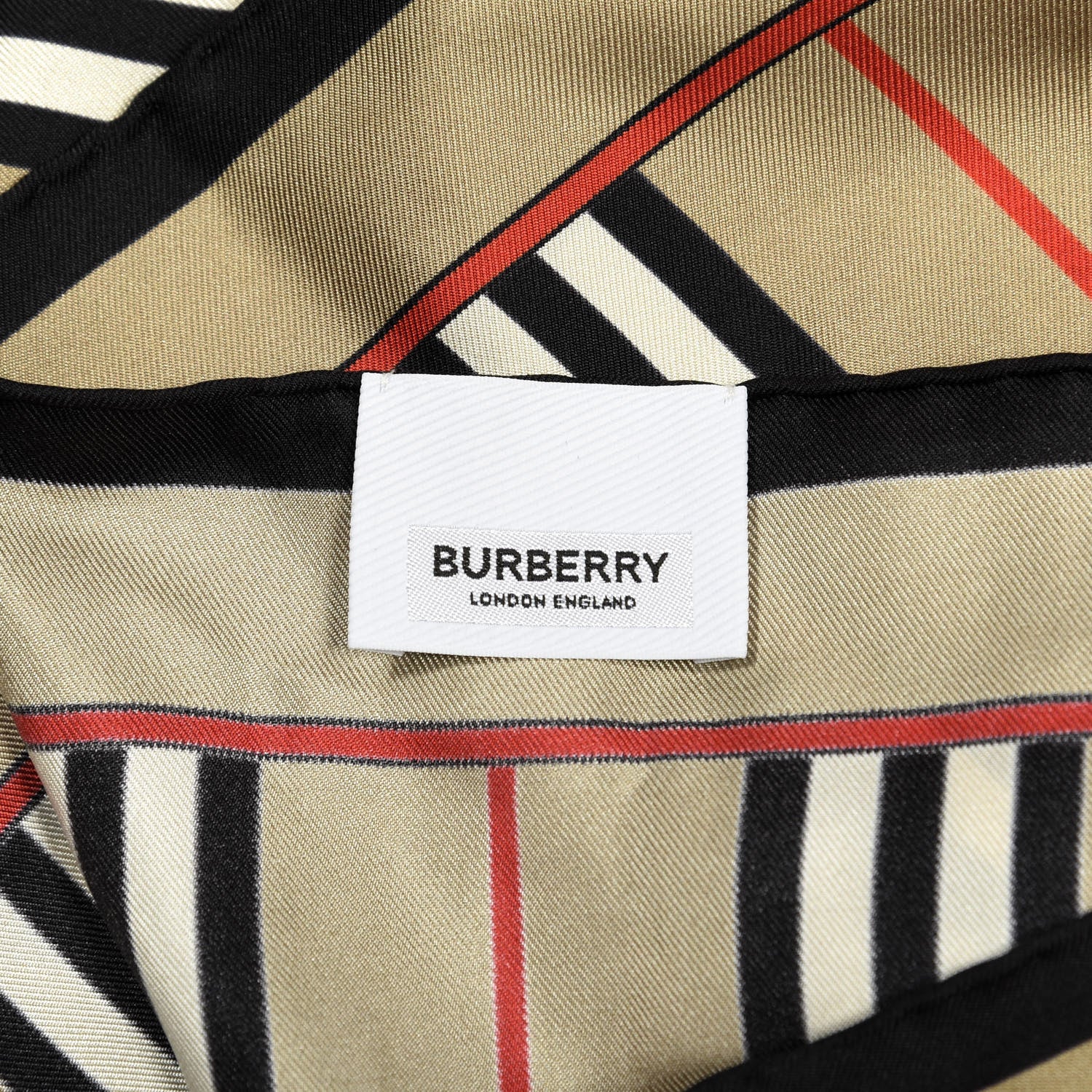 Burberry Silk Icon Stripe Border Cape Scarf Archive Beige 2 of 3