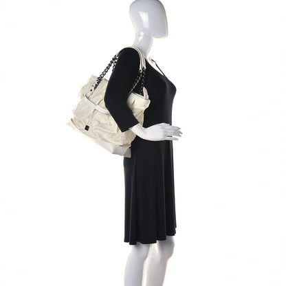 Burberry Nylon Beat Check Shoulder Bag White 2 of 14
