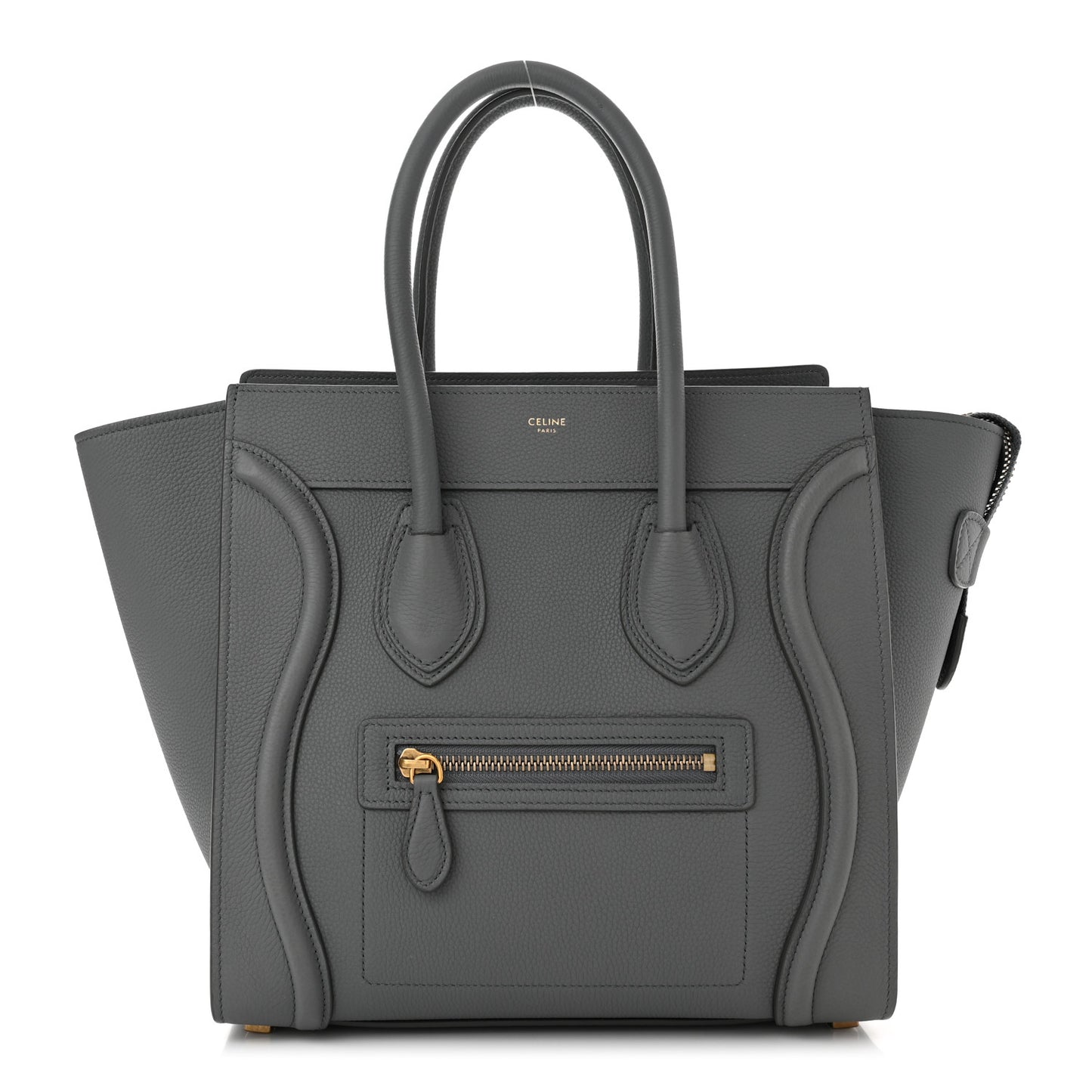 Baby Drummed Calfskin Micro Luggage Kohl