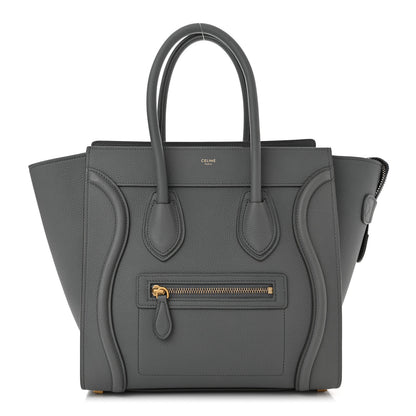 Celine Baby Drummed Calfskin Micro Luggage Kohl 1 of 11