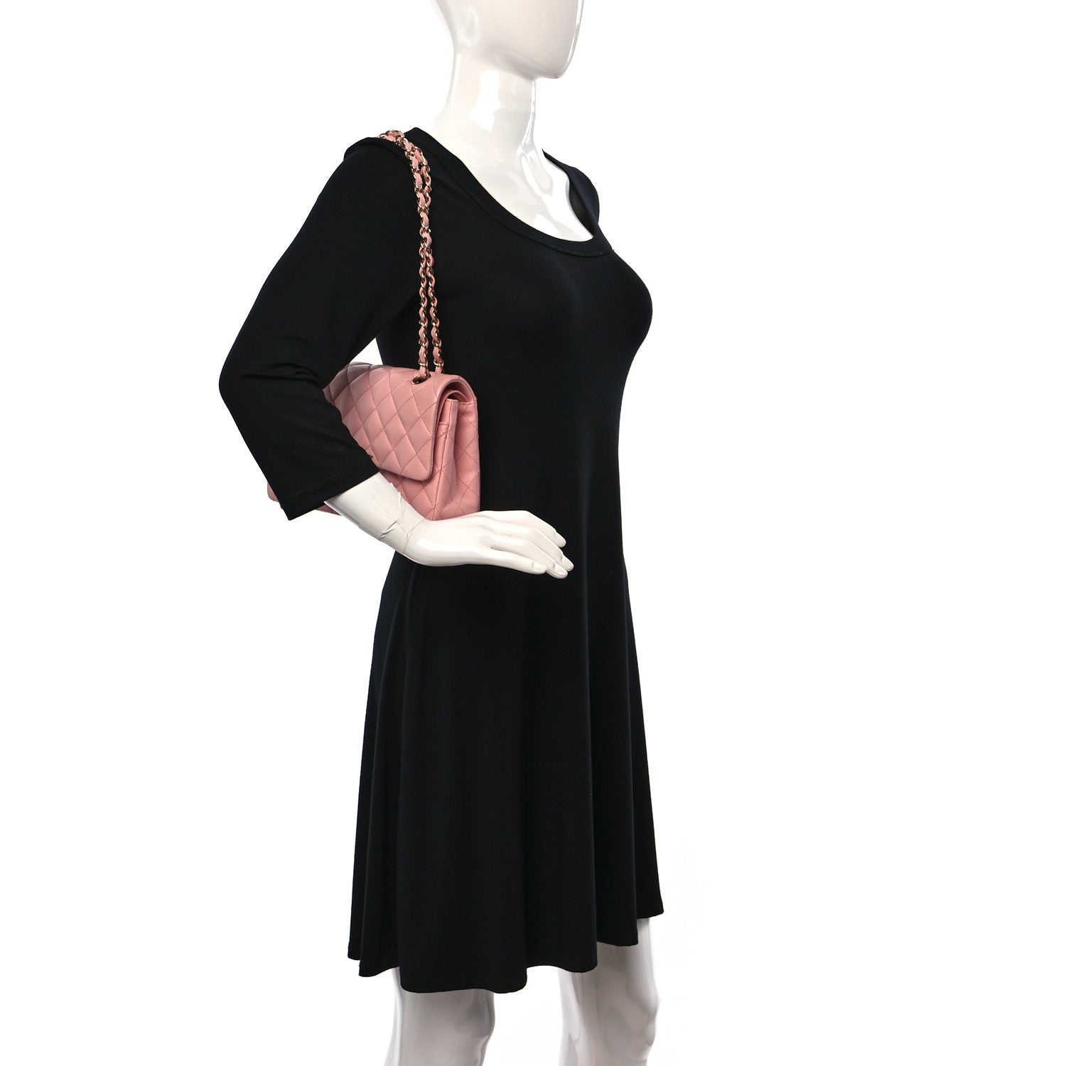 Chanel Lambskin Quilted Medium Double Flap Pink 2 of 10