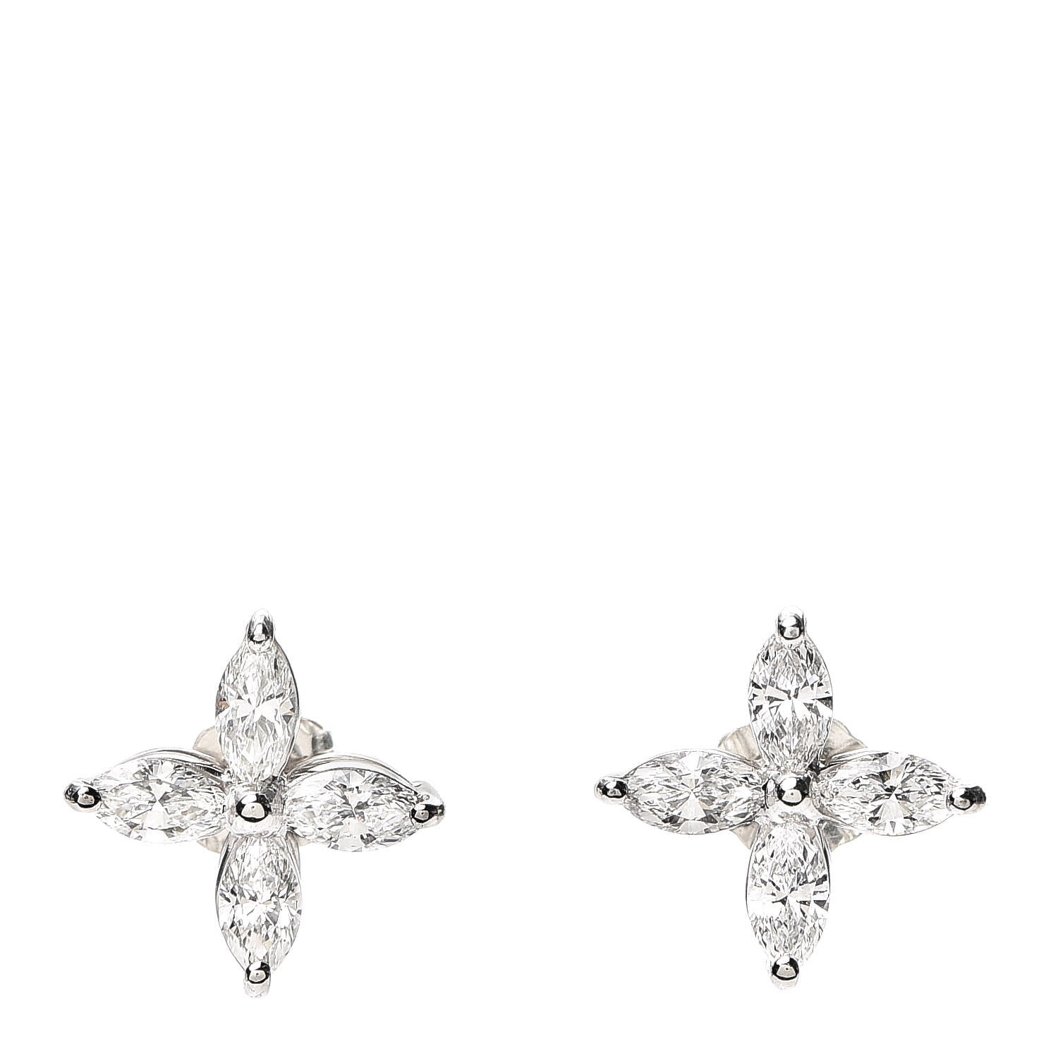 Tiffany Platinum Diamond Large Victoria Earrings 1 of 5