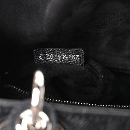 Christian Dior Grained Calfskin Cannage Medium Lady Dior Black 7 of 10
