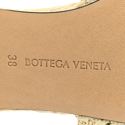 Bottega Veneta Raffia Intrecciato Lido Flat Sandals 38 White 8 of 8