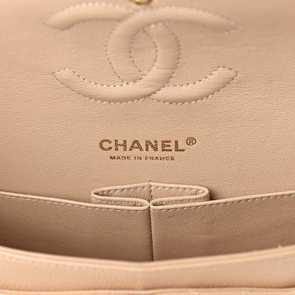 Chanel Caviar Quilted Medium Double Flap Beige 6 of 10