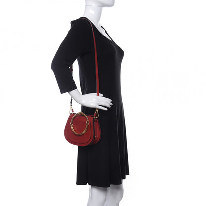 Chloe Calfskin Suede Small Nile Bracelet Bag Dahlia Red 2 of 10