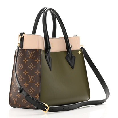 Louis Vuitton Calfskin Monogram On My Side MM Laurier Green Toffee Latte Beige 3 of 10