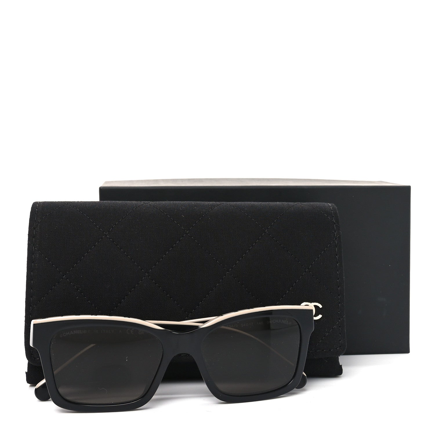 Chanel Acetate Polarized Square Sunglasses 5417-A Black 7 of 7