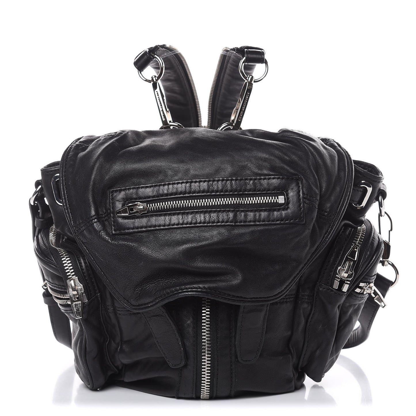 Lambskin Marti Backpack Bag Washed Black Rhodium Hardware
