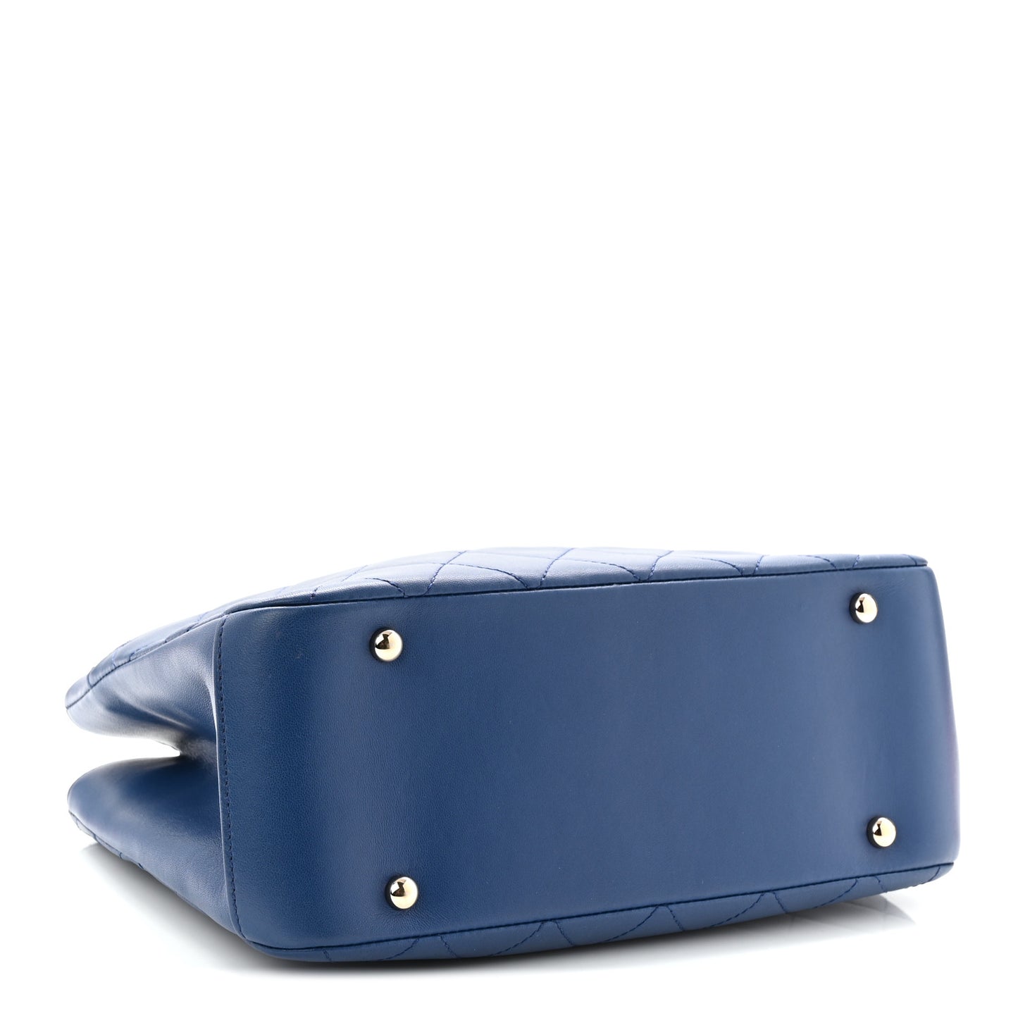 Lambskin Carry Chic Shopping Tote Blue