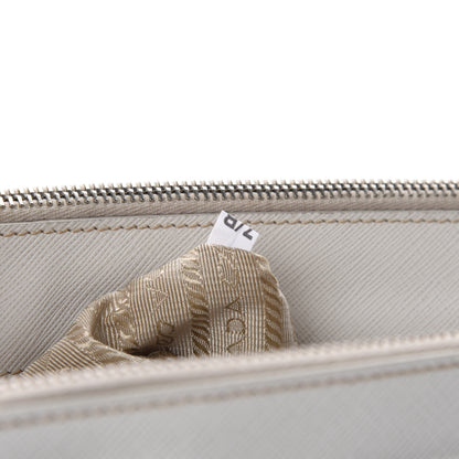 Prada Saffiano Small Galleria Double Zip Tote Talco 16 of 17