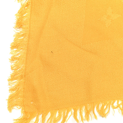 Louis Vuitton Wool Silk Monogram Shawl Safran 6 of 9