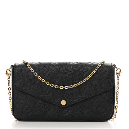 Louis Vuitton Empreinte Pochette Felicie Chain Wallet Black 3 of 15
