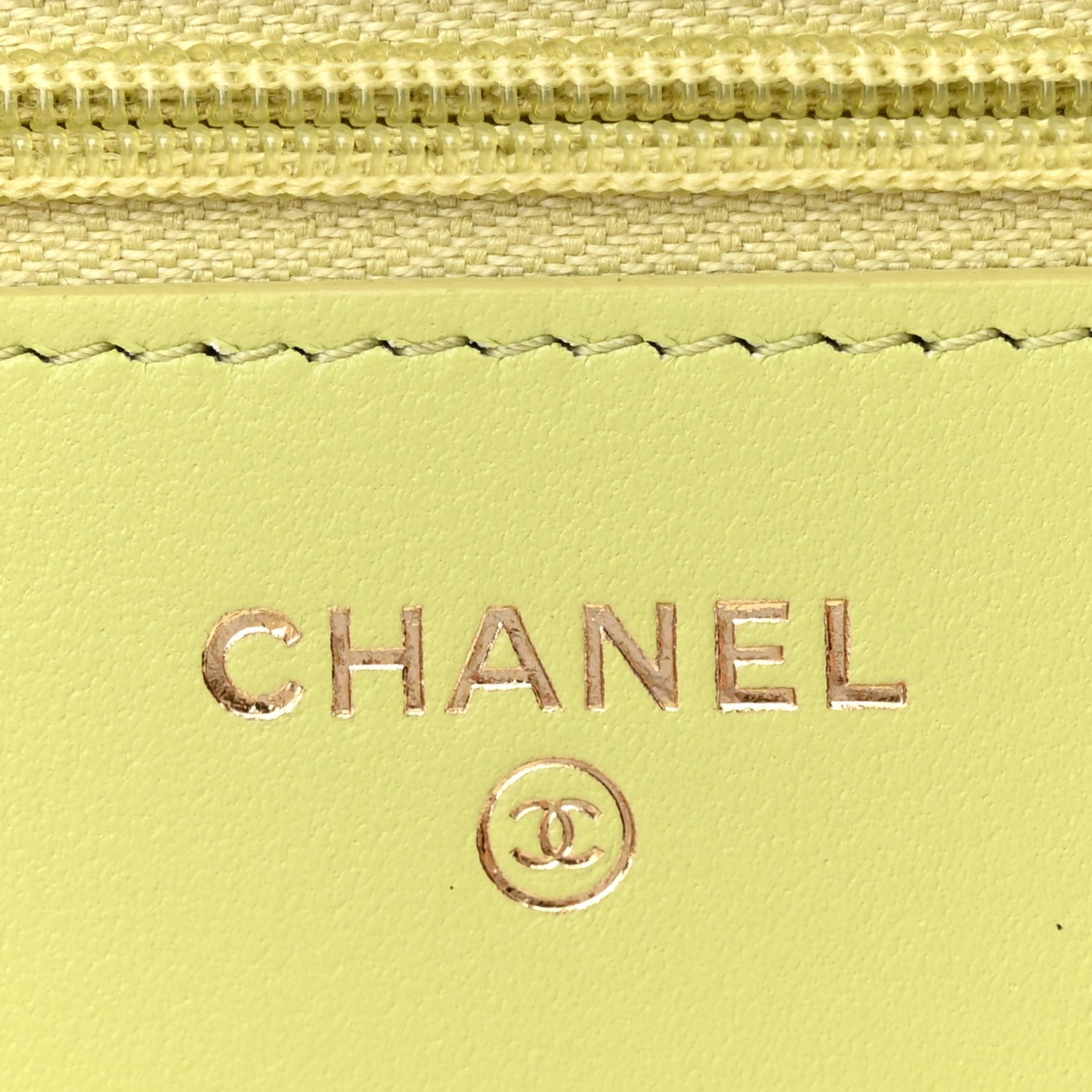 Chanel Lambskin Quilted Wallet On Chain WOC Light Green 6 of 12