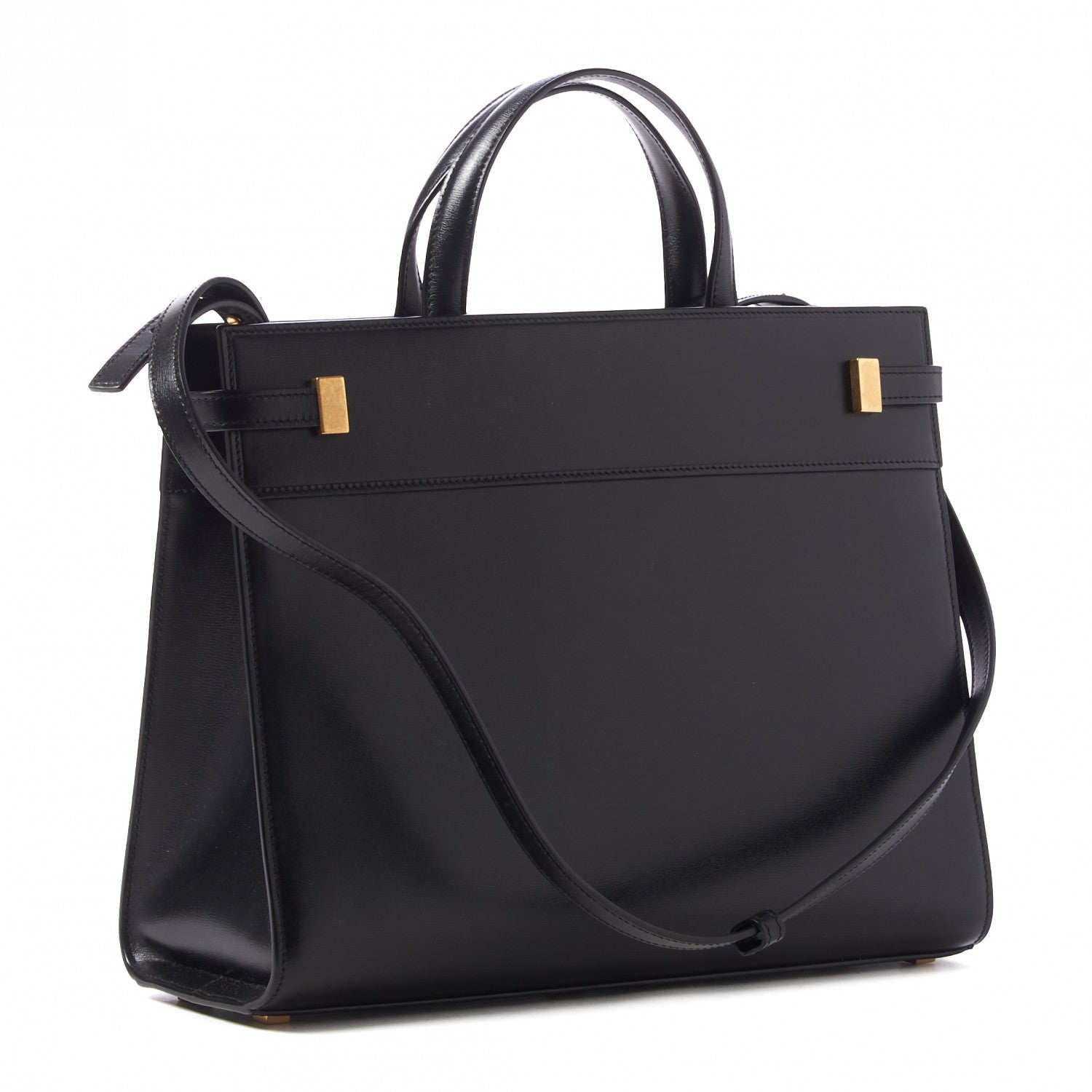 Saint Laurent Calfskin Small Manhattan Shopper Tote Black 3 of 8